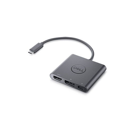 Dell | Adapter | USB-C to HDMI/DP with Power Pass-Through | Black | USB-C Male | HDMI Female; USB Female; USB-C (power only) Fem