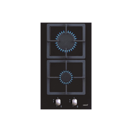 CATA | Hob | SCI 3002 BK | Gas on glass | Number of burners/cooking zones 2 | Rotary knobs | Black