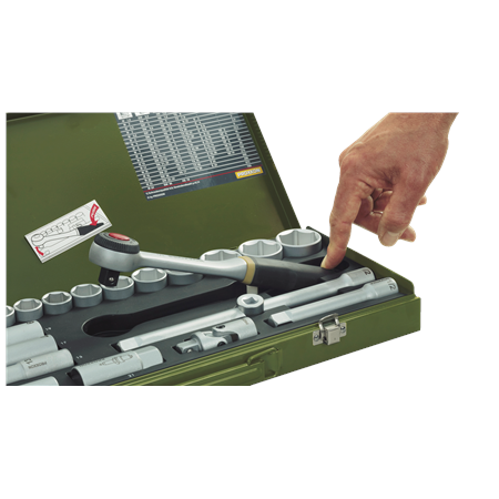 Proxxon | Socket and Ratchet Set, 3/8" | 65 pc(s)