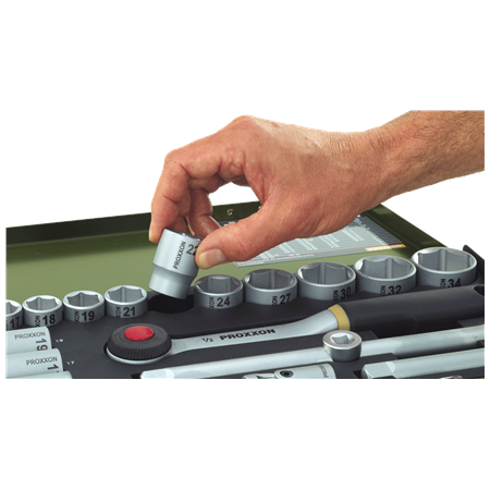 Proxxon | Socket and Ratchet Set, 3/8" | 65 pc(s)