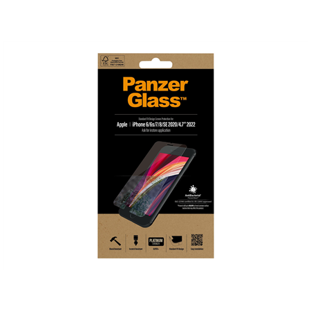PanzerGlass | Screen Protector | Apple | Iphone 6/6s/7/8/SE (2020) | Glass | Crystal Clear | Clear Screen Protector