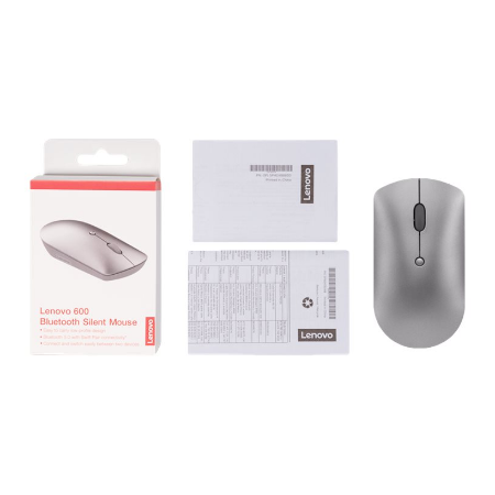 Lenovo | Silent Mouse | 600 | Optical Mouse | Dual-host Bluetooth 5.0 | Iron Grey | 1 year(s)
