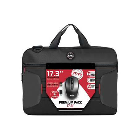 PORT DESIGNS | PREMIUM PACK 17.3 | Messenger - Briefcase | Black
