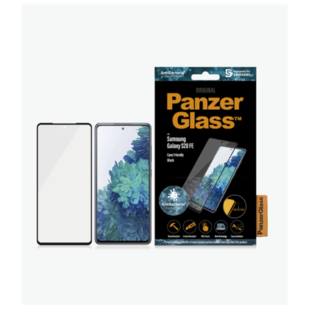 PanzerGlass | Samsung | Galaxy S20 FE CF | Glass | Black | Works with face recognition and is compatible with the in-screen fing