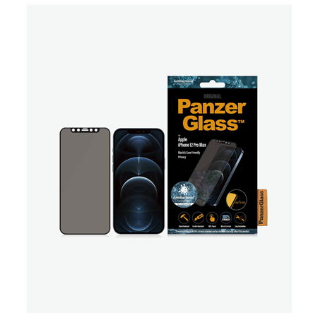 PanzerGlass | Apple | iPhone 12 Pro Max | Glass | Black | Privacy glass