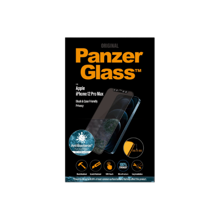 PanzerGlass | Apple | iPhone 12 Pro Max | Glass | Black | Privacy glass
