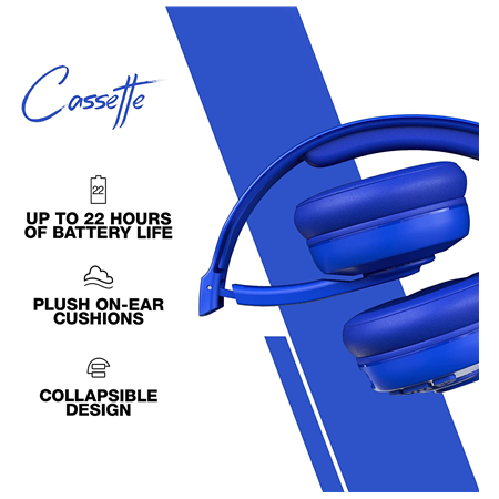 Skullcandy | Wireless Headphones | Cassette | Wireless/Wired | On-Ear | Microphone | Wireless | Blue