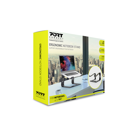 PORT DESIGNS | 901103 | Ergonomic Notebook stand | Notebook Stand | Black | 10-15.6 "