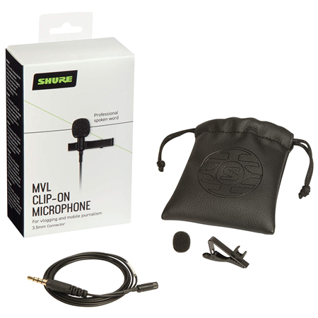 Shure MVL Lavalier Microphone for Smartphone or Tablet | Shure