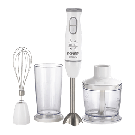 Gorenje | Blender | HBC564QW | Hand Blender | 560 W | Number of speeds Variable | Chopper | White