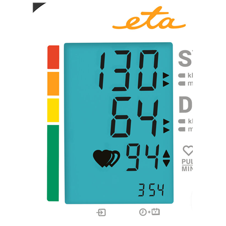 ETA | Upper Arm Blood Pressure Monitor | ETA229790000 | Memory function | Number of users 2 user(s) | 4 | Suitable for home use.