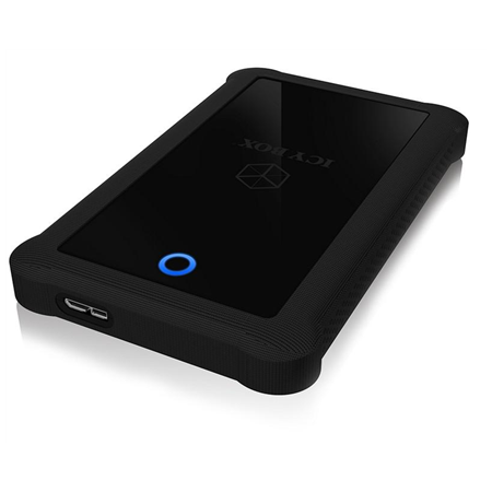 Raidsonic | ICY BOX | IB-233U3-B External enclosure for 2.5" SATA HDD/SSD with USB 3.0 interface and silicone protection sleeve