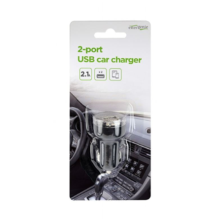 EnerGenie | 2-port USB car charger | EG-U2C2A-CAR-02