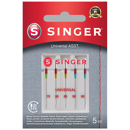 Singer | Universal Needle ASST 5PK for Woven Fabrics