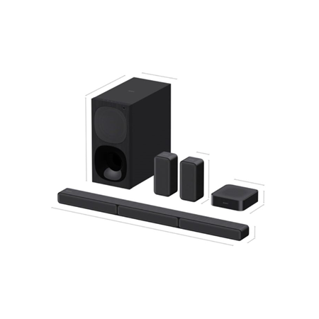 Sony | HT-S40R 5.1ch Home Cinema Soundbar with Wireless Rear Speakers | Black | No | USB port | Wi-Fi | Bluetooth | Wireless con