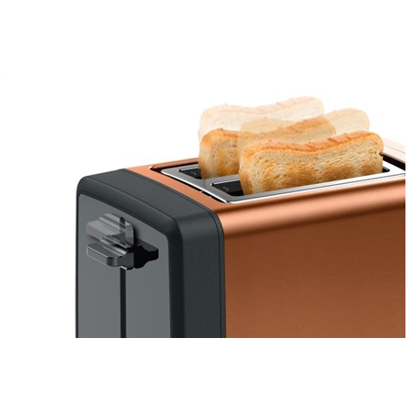 Bosch | DesignLine Toaster | TAT4P429 | Power 970 W | Number of slots 2 | Housing material Stainless Steel | Copper/Black