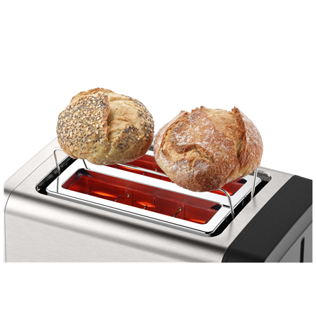 Bosch | DesignLine Toaster | TAT4P420 | Power 970 W | Number of slots 2 | Housing material Stainless Steel | Stainless steel/Bla