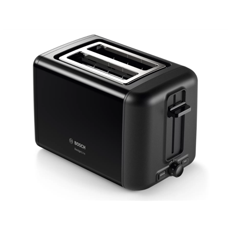 Bosch | DesignLine Toaster | TAT3P423 | Power 970 W | Number of slots 2 | Housing material Stainless steel | Black