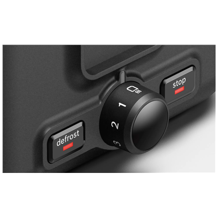 Bosch | DesignLine Toaster | TAT3P423 | Power 970 W | Number of slots 2 | Housing material Stainless steel | Black