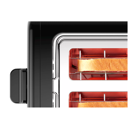 Bosch | DesignLine Toaster | TAT3P423 | Power 970 W | Number of slots 2 | Housing material Stainless steel | Black