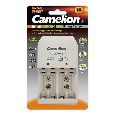 Camelion | Plug-In Battery Charger | BC-0904S | 2x or 4xNi-MH AA/AAA or 1-2x 9V Ni-MH