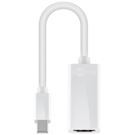 Goobay | Mini DisplayPort/HDMI adapter cable 1.1 | 51729 | White | Mini DisplayPort male | HDMI female (Type A)
