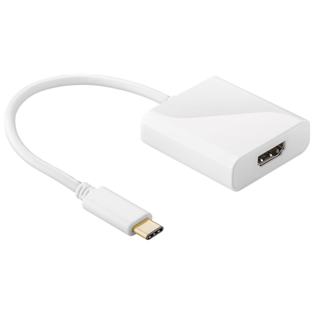 Goobay | USB-C HDMI adapter | 66259 | White | USB-C male | HDMI female (Type A) | 0.2 m
