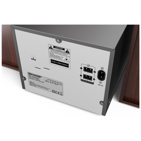 Sharp | Hi-Fi Micro System | XL-B517D(BR) | Brown | USB port | AUX in | Bluetooth | CD player | FM radio | Wireless connection