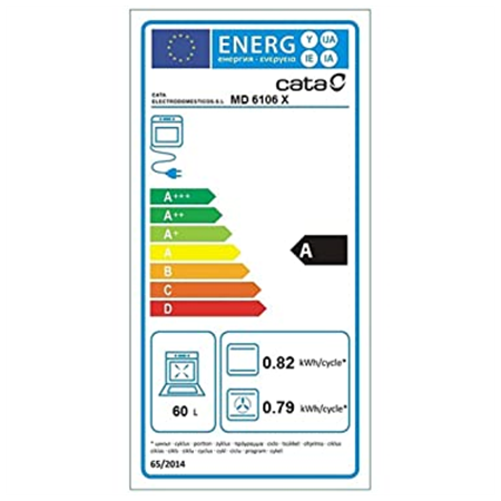 CATA | Oven | MD 6106 X | 60 L | Multifunctional | AquaSmart | Touch control | Height 59.5 cm | Width 59.5 cm | Stainless steel