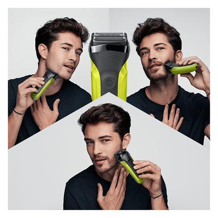 Braun | Shaver | Series 3 Shave&Style 300BT | Operating time (max) 30 min | NiMH | Black/Green