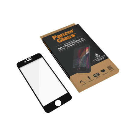 PanzerGlass | Apple | iPhone 6/6s/7/8/SE 2020 | Hybrid glass | Black | Rounded edges; 100% touch preservation; Crystal clear | S