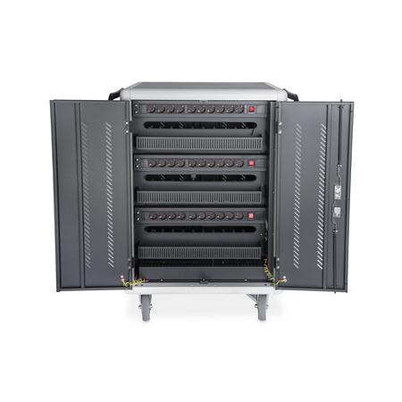 Digitus | Black | Charging Trolley 30 Notebooks / Tablets up to 16" | Pressure lock system with swiveling lever handle on the fr