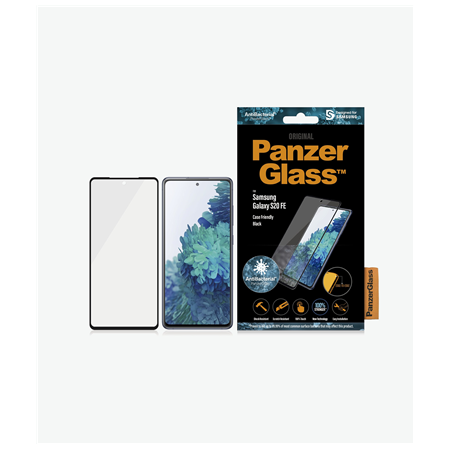 PanzerGlass | Samsng | Galaxy S21 FE CF | Hybrid glass | Black | Antibacterial; Works with in-screen fingerprint reader; Full fr