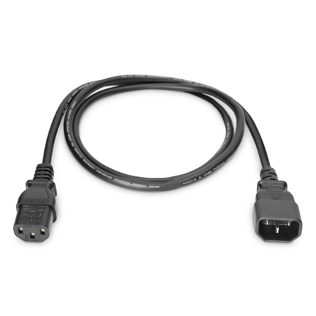 Digitus | Power Cord extension cable  C13 - C14, | AK-440201-018-S | Black