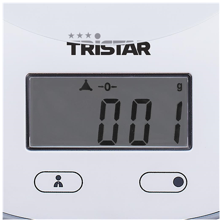 Tristar KW-2445 Kitchen scale, White | Tristar | Kitchen scales | KW-2445 | Maximum weight (capacity) 5 kg | Graduation 1 g | Di