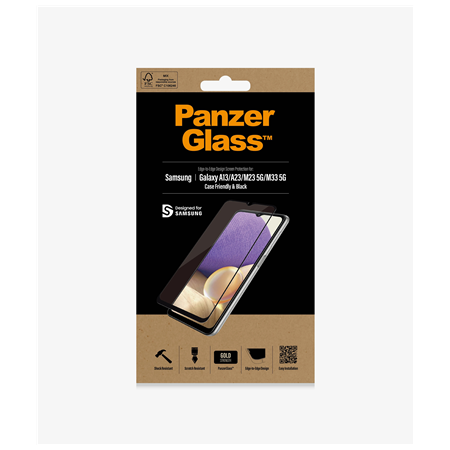 PanzerGlass | Screen protector | Samsung | Galaxy A13/M23 5G/M33 5G | Glass | Black | Case Friendly