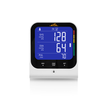 ETA | Smart Blood pressure monitor | ETA429790000 | Memory function | Number of users 2 user(s) | Auto power off | 4 | Upper Arm
