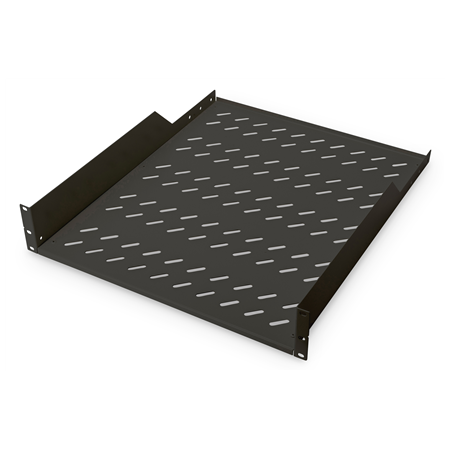 Digitus | Fixed Shelf for Racks | DN-19 TRAY-2-55-SW | Black | The shelves for fixed mounting can be installed easy on the two f