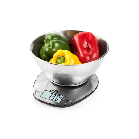ETA | Kitchen scale | ETA677890000 Dori | Maximum weight (capacity) 5 kg | Graduation 1 g | Display type LCD | Stainless steel