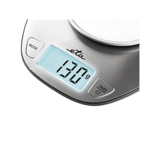 ETA | Kitchen scale | ETA677890000 Dori | Maximum weight (capacity) 5 kg | Graduation 1 g | Display type LCD | Stainless steel