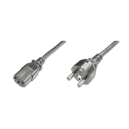 Digitus | Power Cord Cable | Power Cord, Schuko (CEE 7/7) - C13 M/F, H05VVF3G 0.75qmm | Black