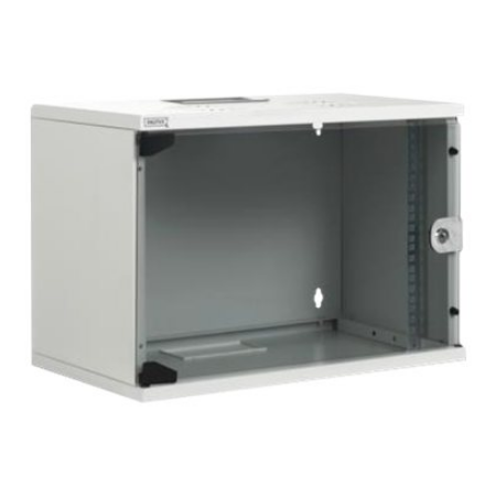 Digitus | 9U wall mounting cabinet | DN-19 09-U-S-1 | Grey | Safety class rating IP20. Lockable safety-glass door. 200° door ope