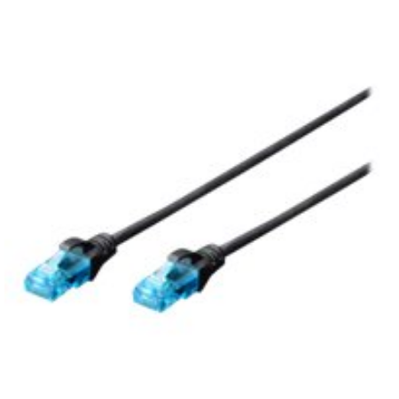 Patch Cord | DK-1512-005/BL | 2x RJ45 (8P8C) connectors. Structure: 4 x 2 AWG 26/7, twisted pair. Boots with kink protection, st