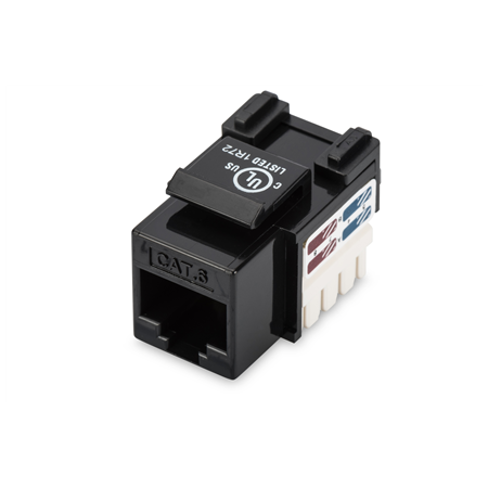 Class E CAT 6 Keystone Jack | DN-93601 | Unshielded RJ45 to LSA | Cable installation via LSA strips, color coded according to EI