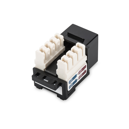 Class E CAT 6 Keystone Jack | DN-93601 | Unshielded RJ45 to LSA | Cable installation via LSA strips, color coded according to EI
