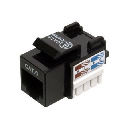 Class E CAT 6 Keystone Jack | DN-93601 | Unshielded RJ45 to LSA | Cable installation via LSA strips, color coded according to EI