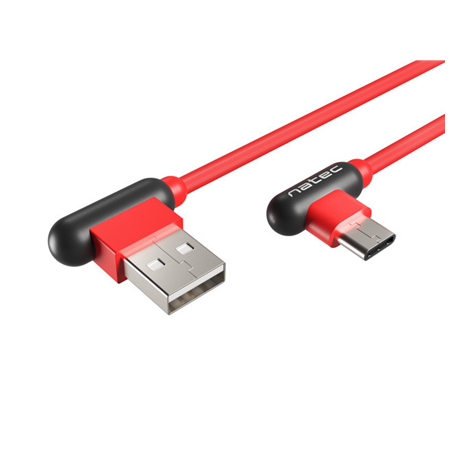 Natec Prati, Angled USB Type C to Type A Cable 1m, Red | Natec | Angled USB Type C to USB Type A | Prati | USB Type C | USB Type