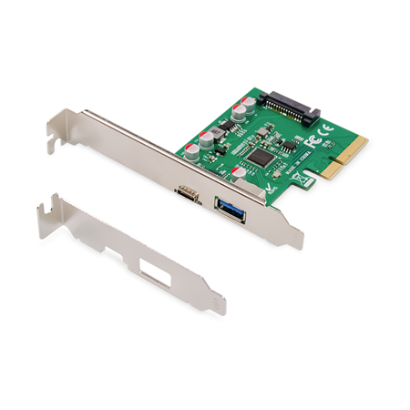 Digitus | PCIe card, USB-C 3.1 Gen 2, 10Gpbs, USB-A 3.1 | DS-30225