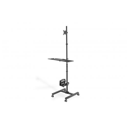 Digitus | Mobile workstation with individual height adjustment | DA-90374 | Monitor Mount, PC Holder | 17-32 " | Black