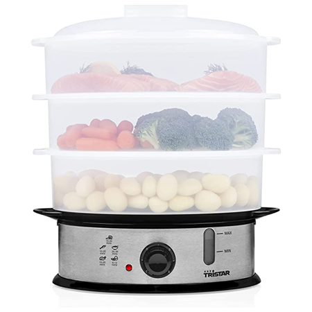 Tristar | Food Steamer | VS-3914 | Silver | 1200 W | Capacity 11 L | Number of baskets 3